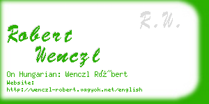 robert wenczl business card